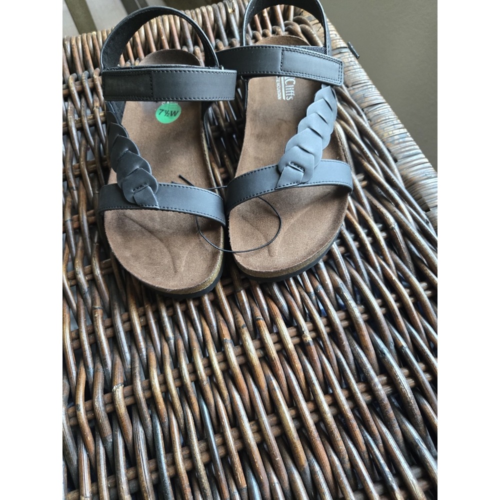 Cliffs by White Mountain black Sandals woman's size 7.5 Brand New